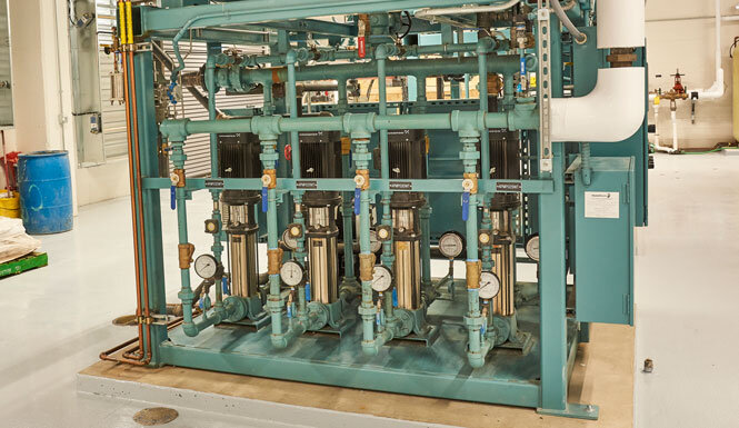 Boiler feed pumps with VFD control