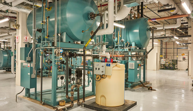 Deaerator and surge tank water system