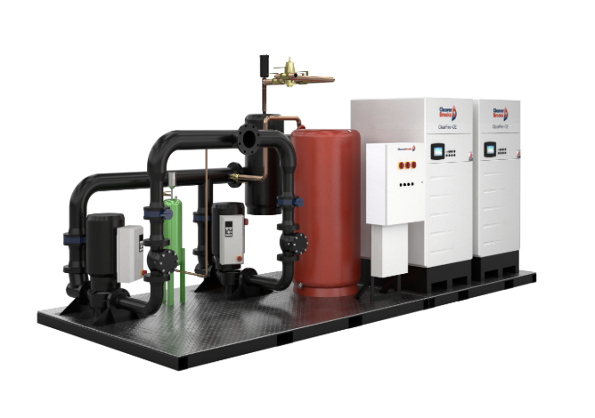 Cleaver-Brooks hydronic skid-mounted boiler system