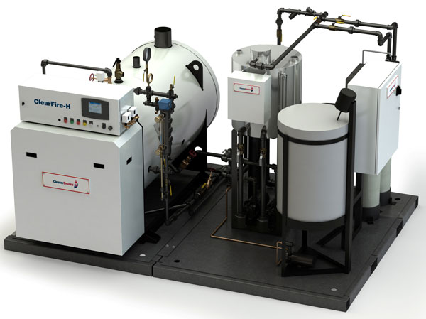 Cleaver-Brooks steam skid-mounted boiler system