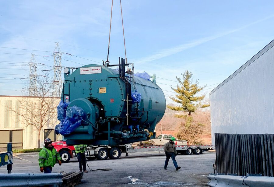 Energy Control boiler crane installation